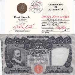 Banco di Napoli 100 Lire 31 Maggio 1915 